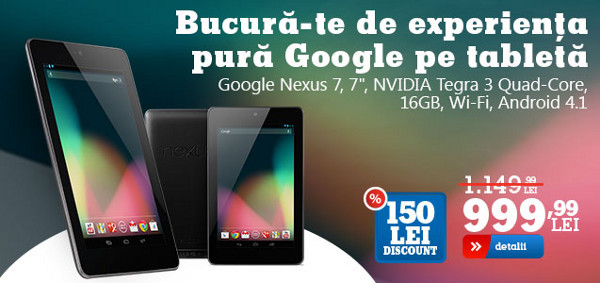 Reducere la tableta Google Nexus 7 de Black Friday
