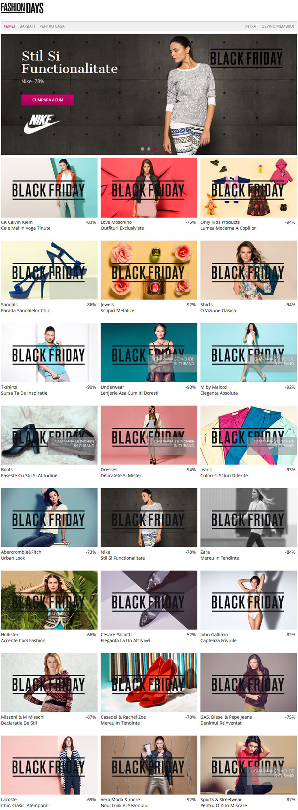 FashionDays Black Friday