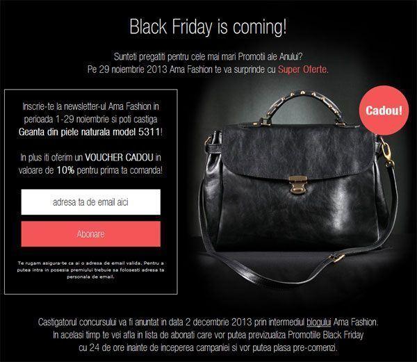  Ama Fashion - newsletter Black Briday