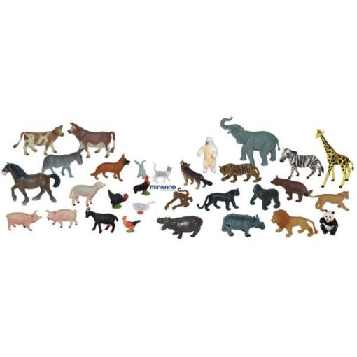 Black Friday 2022 Animale domestice si salbatice Miniland 30 figurine