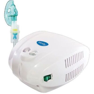 Black Friday 2022 Aparat de aerosoli cu compresor Sanity Allergia Stop Inhaler (Alb)