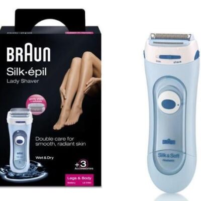 Black Friday Aparat de ras electric pentru femei Braun LS 5160 (Alb/Albastru)