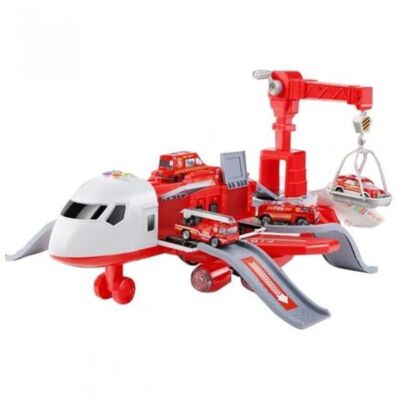 Black Friday 2024 Avion Cargo pentru copii Simulator Transport cu Sunete si Lumini Red