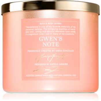 Black Friday 2022 Bath & Body Works Gwen's Note lumânare parfumată
