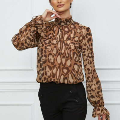 Black Friday 2022 Bluza MBG cu animal print maro