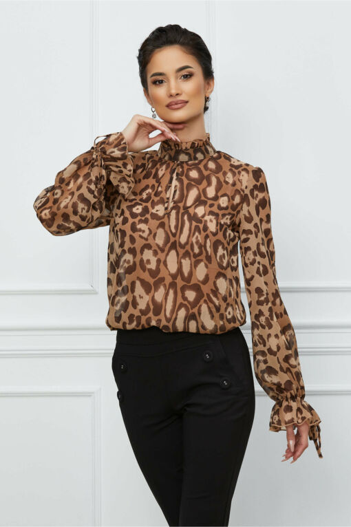 Black Friday 2022 Bluza MBG cu animal print maro