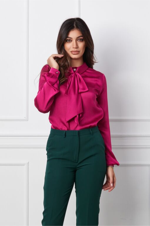 Black Friday 2022 Bluza MBG fucsia cu funda la guler
