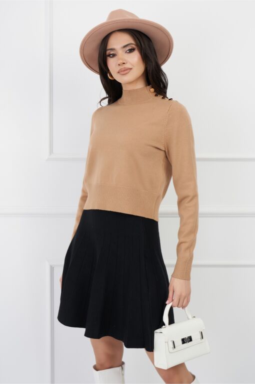 Black Friday 2022 Bluza Mara crem cu nasturi decorativi
