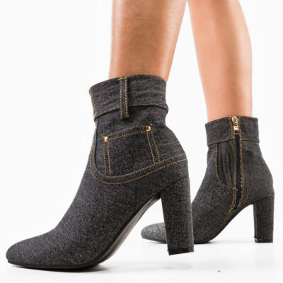 Black Friday 2022 Botine dama Jean Negre