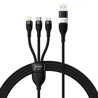 Black Friday Cablu Incarcare USB-A / USB-C - Lightning / microUSB / USB-C Baseus Flash Series II