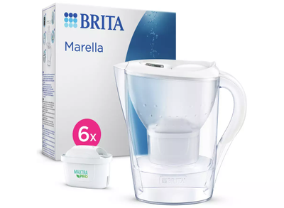 Black Friday 2022 Cana filtranta Brita Marella Cool Maxtra + 6 filtre Maxtra Pro All-In-1 (Alb)