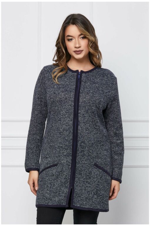 Black Friday 2022 Cardigan Ania bleumarin cu buzunare