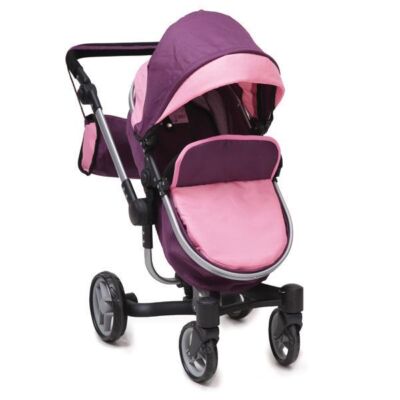 Black Friday 2022 Carucior pentru papusi Moni Violette Roz/Mov