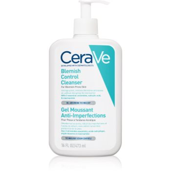 Black Friday CeraVe Blemish Control gel de curățare impotriva imperfectiunilor pielii cauzate de acnee