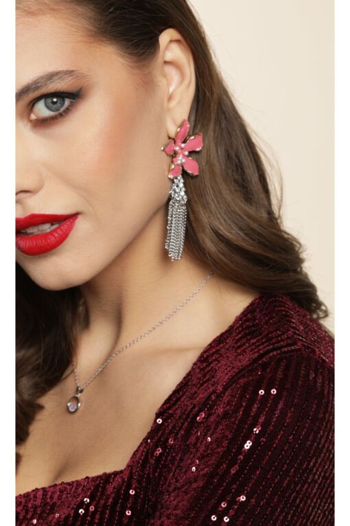 Black Friday 2022 Cercei Lucia cu floare roz