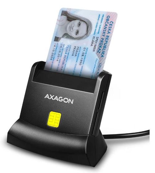 Black Friday Cititor carduri inteligente / carte de identitate / SD / microSD / SIM card Axagon StandReader CRE-SM2