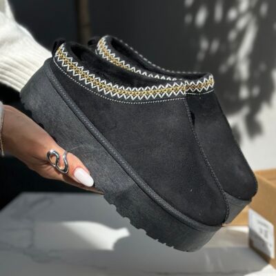 Black Friday Cizme tip Ug Hamzaro Negre