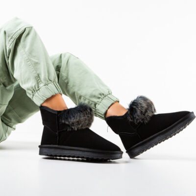 Black Friday Cizme tip Ug Puff Negre 2