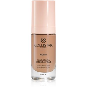 Black Friday Collistar NUDO Second Skin Foundation SPF 15 makeup radiant cu hidratare cu efect de netezire