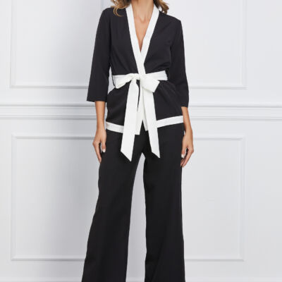 Black Friday 2022 Compleu Delia negru cu sacou si pantaloni