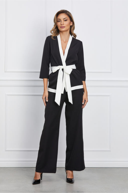 Black Friday 2022 Compleu Delia negru cu sacou si pantaloni