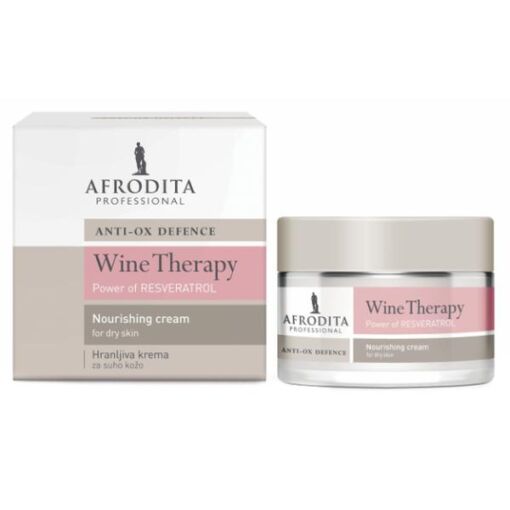 Black Friday 2022 Crema Faciala Nutritiva pentru Ten Uscat - Cosmetica Afrodita Anti-Ox Wine Therapy Resveratrol Nourshing Cream for Dry Skin
