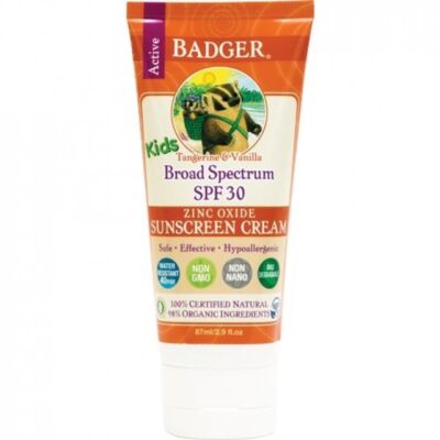 Black Friday 2024 Crema Protectie Solara SPF 30 pentru Copii cu Mandarine si Vanilie Badger