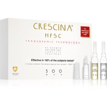 Black Friday 2022 Crescina Transdermic 500 Re-Growth and Anti-Hair Loss tratament pentru stimularea creșterii părului și anti-cădere pentru barbati