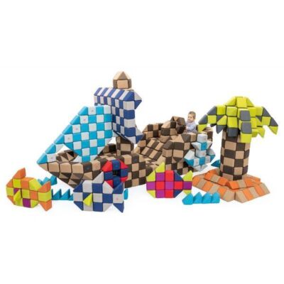 Black Friday 2022 Cuburi Magnetice JollyHeap Mega Loc de vacanta - 1300 blocuri 4 forme