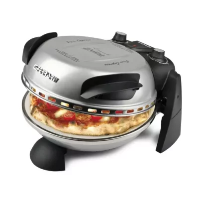 Black Friday 2022 Cuptor pizza G3Ferrari Delizia Silver special cu suprafata de coacere din piatra refractara
