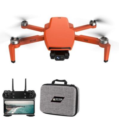 Black Friday 2022 Drona SLX SG108 PRO 4K HD 5G WIFI GPS FPV dual camera stabilzator pe 2 axe capacitate baterie: 7.4V 3000mAh autonomie zbor ~ 25 de minute distanta maxima de control 1000 m portocalie