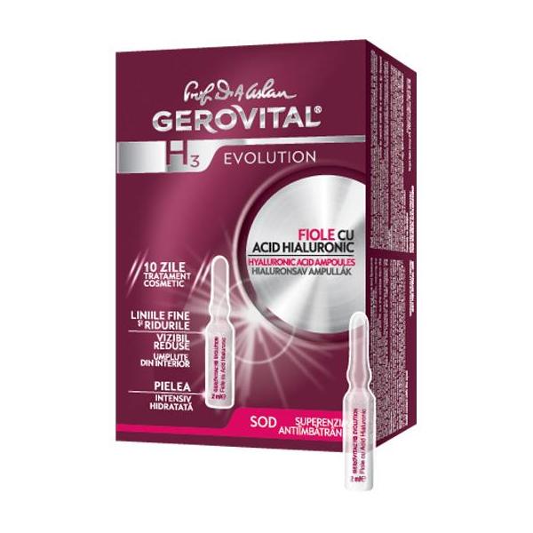 Black Friday 2022 Fiole cu Acid Hialuronic 5% - Gerovital H3 Evolution Hyaluronic Acid Ampoules