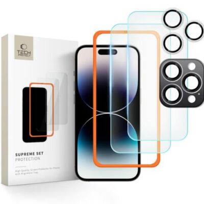 Black Friday 2022 Folie de protectie Ecran si Camera Spate Tech-Protect Supreme pentru Apple iPhone 16 Pro Max