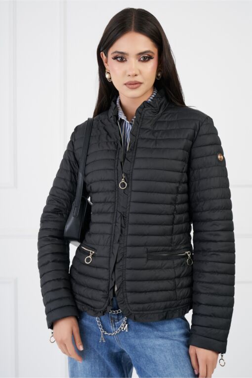 Black Friday Geaca Julia neagra cu buzunare