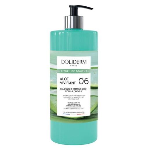 Black Friday 2022 Gel de Dus si Sampon Cremos 2in1 cu Suc de Aloe Vera - Doliderm Aloe Vivifiant 06 Gel Douche Cremeux 2en1