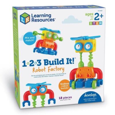 Black Friday 2022 Hai sa construim - 12 3 Robotel colorat - Learning Resources