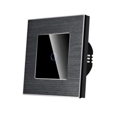 Black Friday 2022 Intrerupator Simplu cu Touch din Sticla si Rama de Aluminiu LUXION