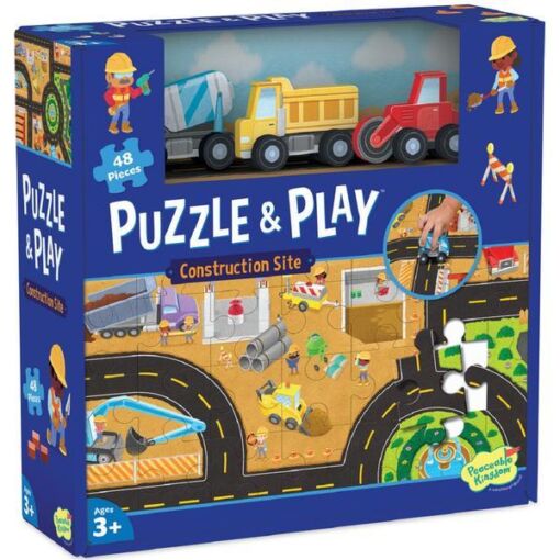 Black Friday 2024 Joc 2 in 1 Puzzle and Play - Construction site
