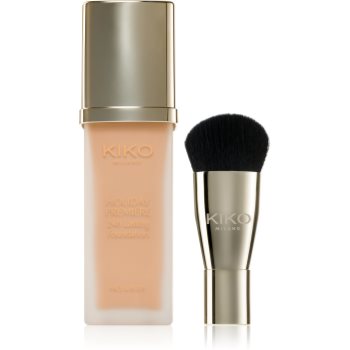 Black Friday KIKO Milano Holiday Première 24h Lasting Foundation fard lichid rezistent la apa cu pensulă