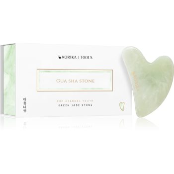 Black Friday KORIKA Tools Gua Sha Green Jade Stone accesoriu de masaj faciale