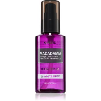 Black Friday KUNDAL Macadamia Ultra Serum White Musk ser ulei regenerator pentru par deteriorat