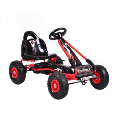 Black Friday 2024 Kart cu pedale si roti gonflabile Top Racer Red
