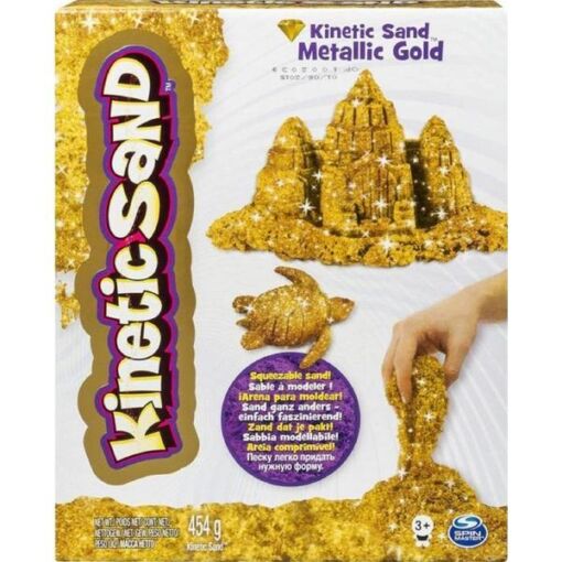 Black Friday 2022 Kinetic sand metale si minerale stralucitoare auriu