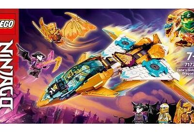 Black Friday 2022 LEGO® Ninjago Avionul-dragon auriu al lui Zane 71770