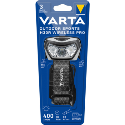 Black Friday 2022 Lanterna LED frontala reincarcabila Varta Outdoor Sports H30R Wireless Pro