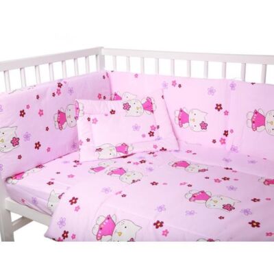 Black Friday 2022 Lenjerie patut cu 4 piese Kitty Pink
