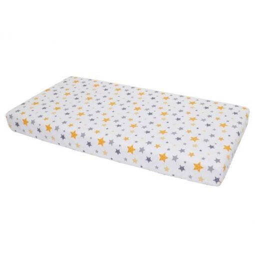 Black Friday 2022 Lenjerie patut cu 5 piese Yellow and Grey Stars