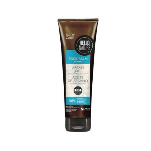 Black Friday 2022 Lotiune / balsam pentru corp Bio cu ulei bio de argan pentru netezirea si hidratarea pielii Hello Nature 250 ml
