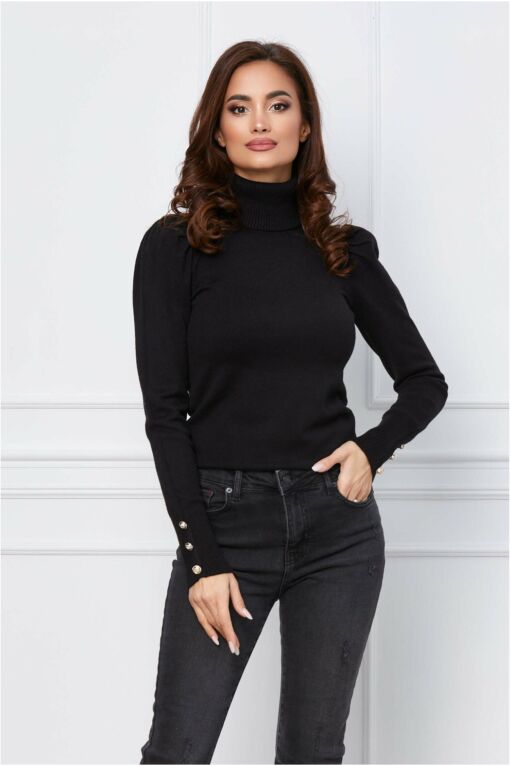 Black Friday 2022 Maleta Carmen neagra cu umeri bufanti