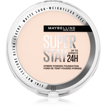Black Friday 2022 Maybelline SuperStay 24H Hybrid Powder-Foundation pudra compacta pentru un aspect mat